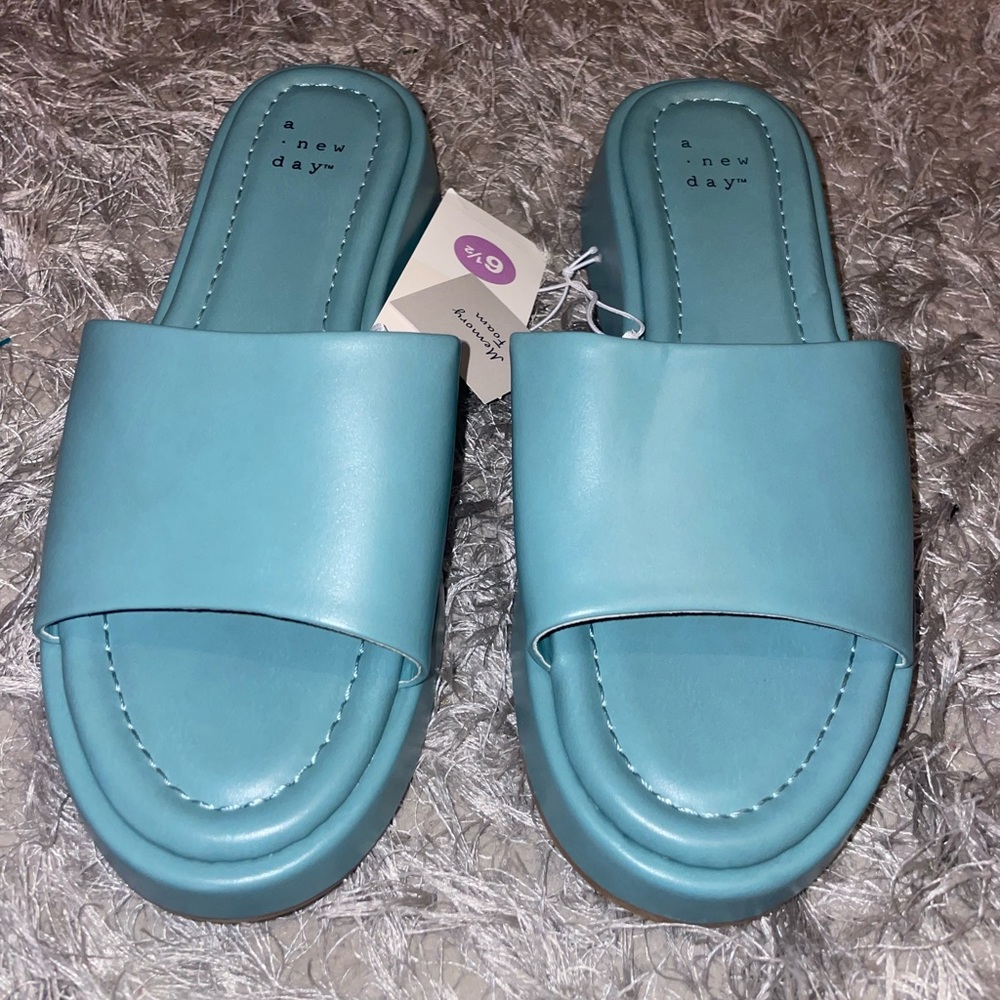 A new day memory foam platform sandals